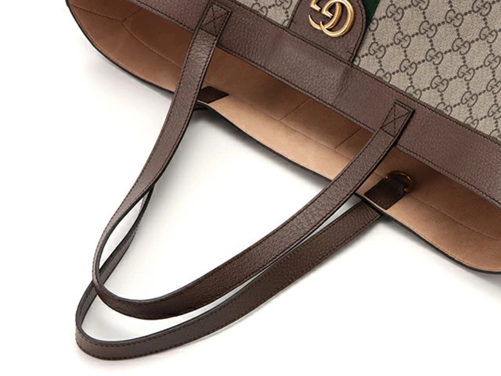 Gucci Ophidia GG Tote Bag Beige Cream Brown Leather - Picture 4 of 8